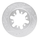R1 82-85 Nissan 720 DATSUN Front Left Drilled & Slotted Silver Brake Rotor