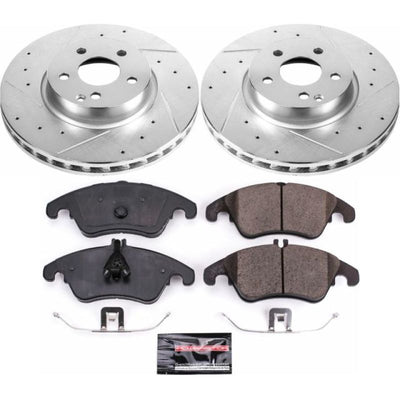 Power Stop 13-14 Mercedes-Benz C300 Front & Rear Z23 Evolution Sport Brake Kit