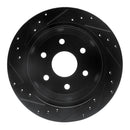 R1 99-07 Chevrolet Avalanche 1500 Front & Rear Drilled & Slotted Black Brake Rotor Set