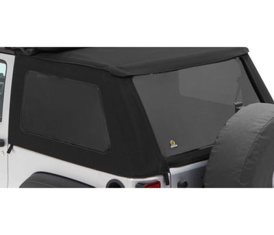 Bestop 07-18 Jeep Wrangler JK 2-Door Window Set (Premium Black Twill Fits Trektop 56922)