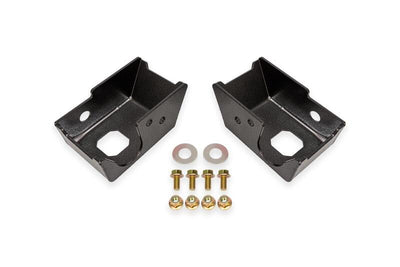 BMR 2021+ Ford Bronco (Exc. Bronco Sport) Rear Shock Mount Skid Plates - Black Hammertone