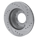 R1 86-88 Mazda RX-7 Front Left Drilled & Slotted Silver Brake Rotor