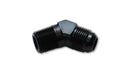Vibrant -6AN Male to 1/4in NPT Male Union Adapter Fitting w/ 1/8in NPT Port