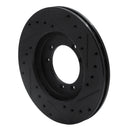 R1 92-04 Hummer H1 Rear/Front Left Drilled & Slotted Black Brake Rotor