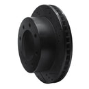 R1 00-02 Dodge Ram 2500 Front Right Drilled & Slotted Black Brake Rotor