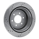 R1 04-11 Ford F-150 RWD Rear Right Drilled & Slotted Silver Brake Rotor