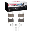 DFC 10-15 Chevrolet Camaro Front & Rear Drill/Slot Geoperf Rotors Euro 5000 Ceramic Pads w/Hardware