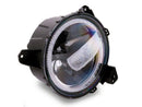 Raxiom 18-23 Jeep Wrangler JL Axial Series 9-In LED Headlights- Black Housing (Clear Lens)
