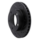 R1 76-93 Ford F-150 4WD Front Right Drilled & Slotted Black Brake Rotor