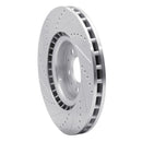 R1 04-07 Volvo V70 Front Right Drilled & Slotted Silver Brake Rotor