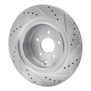 R1 09-24 INFINITI Q60 Rear Drill & Slot Silver Rotors