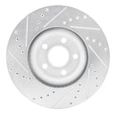 R1 15-20 Ford Edge Front Right Drilled & Slotted Silver Brake Rotor