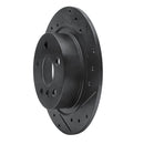 R1 14-25 BMW 220i (Mexico) Rear Right Drilled & Slotted Black Brake Rotor