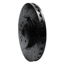 R1 12-18 Mercedes-Benz ML350 Front Left Drilled & Slotted Black Brake Rotor