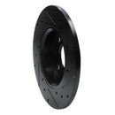 R1 12-19 Fiat 500 Front & Rear Drilled & Slotted Black Brake Rotor Set