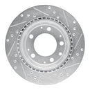 R1 69-83 Porsche 911 Rear Left Drilled & Slotted Silver Brake Rotor