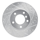 R1 06-13 BMW 128I Front Right Drilled & Slotted Silver Brake Rotor
