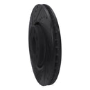 R1 03-11 Cadillac BLS (Mexico) Front Left Drilled & Slotted Black Brake Rotor