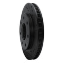 R1 97-04 Ford F-150 4WD Front Right Drilled & Slotted Black Brake Rotor