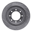 R1 03-08 Dodge Ram 4000 (Mexico) Rear Right Drilled & Slotted Silver Brake Rotor