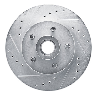 R1 72-73 Ford Gran Torino Front Left Drilled & Slotted Silver Brake Rotor