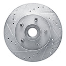 R1 72-73 Ford Gran Torino Front Left Drilled & Slotted Silver Brake Rotor