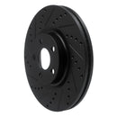 R1 17-20 Lincoln MKZ Front Left Drilled & Slotted Black Brake Rotor