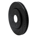 R1 05-24 Nissan Frontier Front & Rear Drilled & Slotted Black Brake Rotor Set