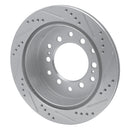 R1 01-09 Lexus GX470 Rear Drilled & Slotted Silver Brake Rotor Set
