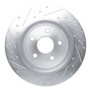 R1 11-22 Dodge Durango Rear Drilled & Slotted Silver Brake Rotor Set