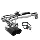 QTP 15-18 Ford F-150 CC/EC Standard Bed 304SS Screamer Cat-Back Exhaust w/3.5in Black Tips