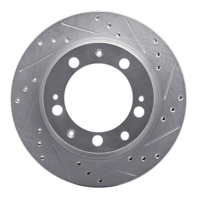 R1 87-89 Porsche 944 Except Turbo Rear Right Drilled & Slotted Silver Brake Rotor