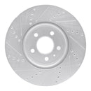 R1 08-25 Audi A4 (USA/Canada) Front Right Drilled & Slotted Silver Brake Rotor