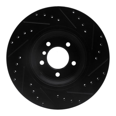 R1 07-15 BMW 335i xDrive Front & Rear Drilled & Slotted Black Brake Rotor Set