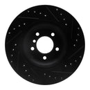R1 07-15 BMW 335i xDrive Front & Rear Drilled & Slotted Black Brake Rotor Set