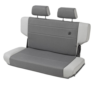 Bestop N-Tumble Seat 97-06 Jeep Wrangler TJ Rear Trailmax Fold (Center Fabric Insert Charcoal/Gray)