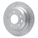 R1 90-95 Jaguar XJRS Rear Left Drilled & Slotted Silver Brake Rotor