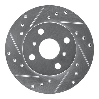 R1 90-91 Toyota Celica Front Left Drilled & Slotted Silver Brake Rotor