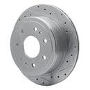 R1 04-11 Ford F-150 RWD Rear Right Drilled & Slotted Silver Brake Rotor