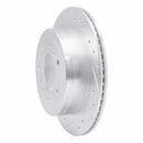 R1 08-14 Mitsubishi Montero Limited (Mexico) Rear Left Drilled & Slotted Silver Brake Rotor