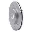 R1 09-14 Acura TL Front & Rear Drilled & Slotted Silver Brake Rotor Set