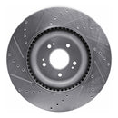 R1 18-20 Genesis G80 Front & Rear Drilled & Slotted Silver Brake Rotor Set