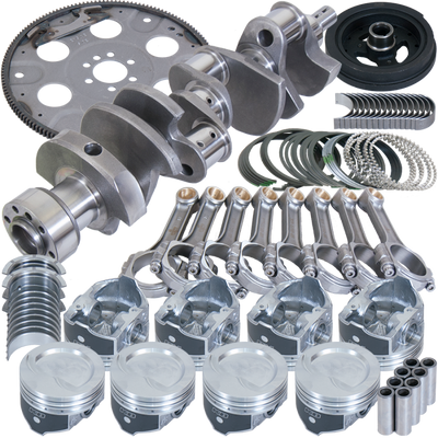 Eagle Chevy 350 1Pc 3.750in Crank 5.700in I-Beam Rod 4.000in Pistons 153 Tooth FP Balanced Assembly