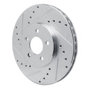 R1 89-95 Chrysler LeBaron Front Left Drilled & Slotted Silver Brake Rotor
