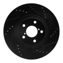 R1 09-12 Subaru Impreza Front & Rear Drill/Slot Black Rotors w/Optimum Pads
