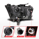 ANZO 19-24 RAM 1500 (New Body/OE Halogen) Full LED Proj Headlights DRL/SeqSig Black - Pass. Side