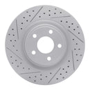 R1 07-10 Chevrolet Cobalt Front Left Drilled & Slotted Geo-Carbon Rotor