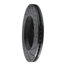 R1 2002-2018 Dodge Sprinter 2500 Rear Left Drilled & Slotted Black Brake Rotor
