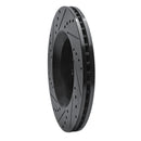 R1 2002-2018 Dodge Sprinter 2500 Rear Right Drilled & Slotted Black Brake Rotor