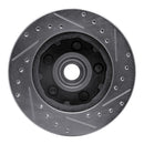 R1 86-92 Ford Explorer Front Left Drilled & Slotted Silver Brake Rotor